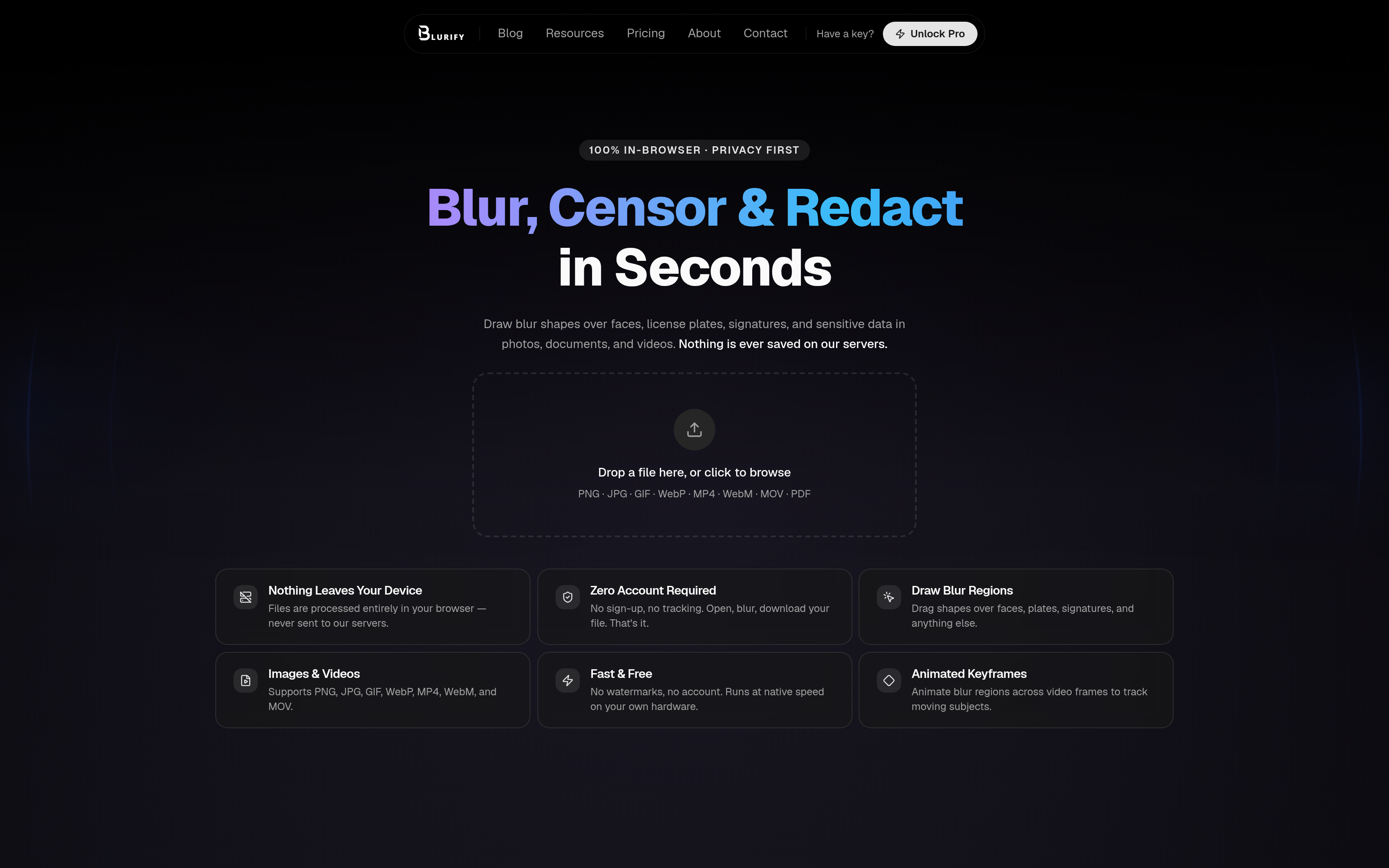Blurify screenshot
